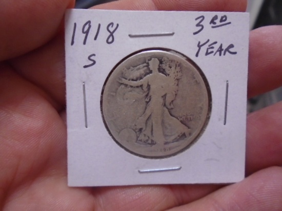 1918 S-Mint Walking Liberty Half Dollar