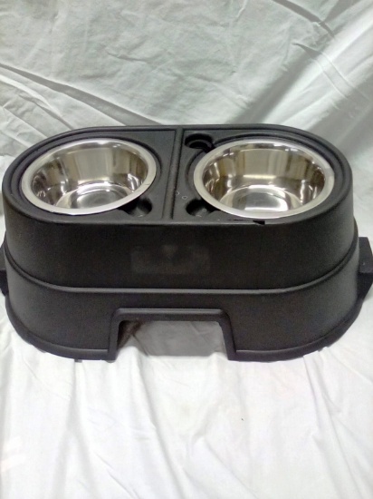 9" Tall Raised Pet Feed/Water Bowls Stand 8.5" tall