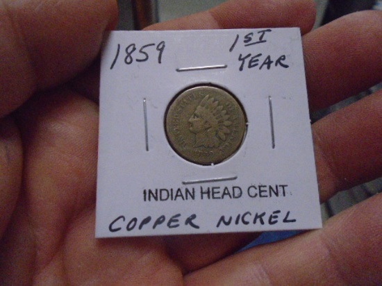 1859 Copper Nickel Indian Head Cent