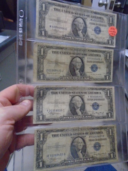 Group of 1935 1 Dollar Silver Certificates