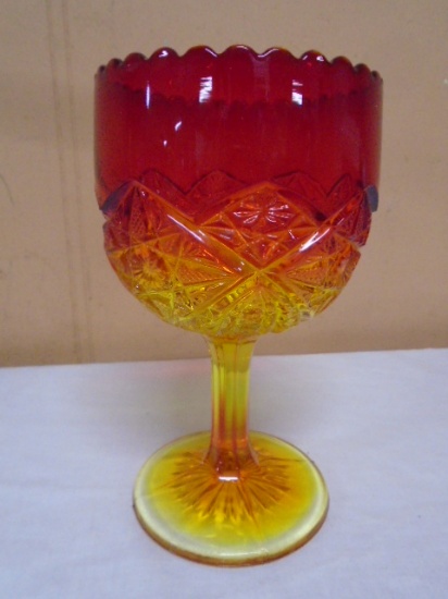 Viking Glass Amberina Tawney 8" Compote