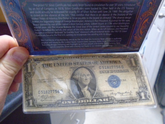 1935 Depression Era 1 Dollar Sivler Certificate