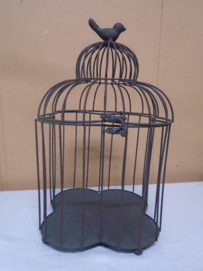 Metal Art Bird Cage Décor Piece