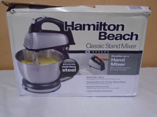 Hamilton Beach Brushed Stainelss Classic Stand Mixer