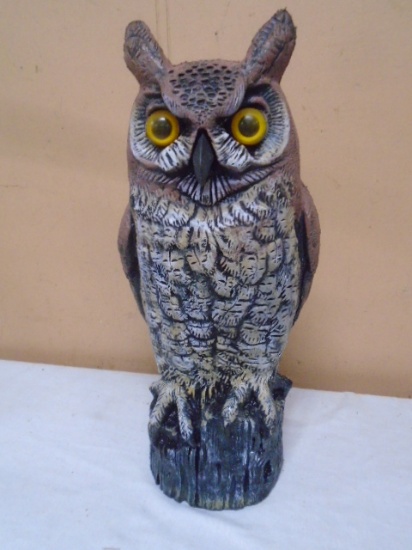 Weighted Great Horned Owl Scarecrow