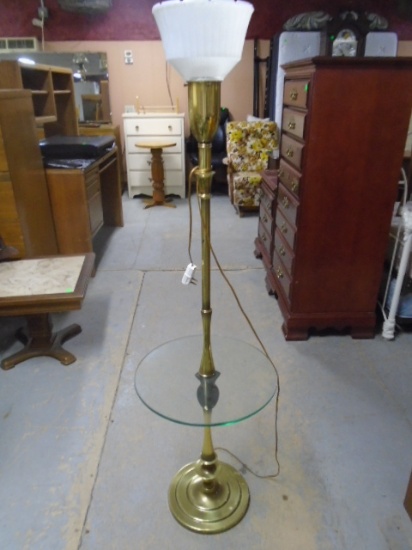 Rembrandt Lamps Vintage Floor Lamp w/Glass Table Top
