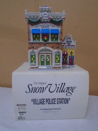 Dept. 56 Hand Painted and Lighted "Village Police Station"