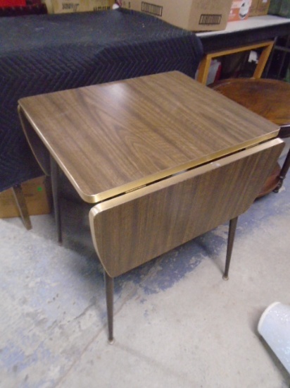 Small Vintage Formica Top Drop Leaf Table