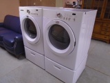 Frigidaire Affinity Front Load Washer w/ Pedistal & Matching Electric Dryer w/ Pedistal