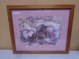 Framed and Matted Teddy Bear Print