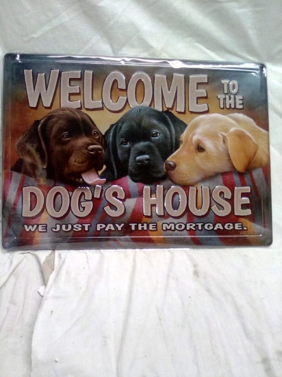 12"x17" Metal Sign "Dog House"