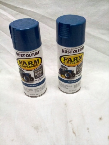 Qty. 2 Rust-oleum Farm & Implement Paint "Ford Blue"