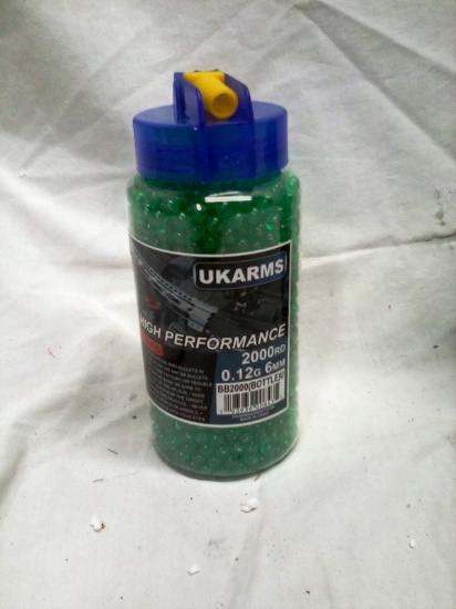 UKARMS High Performance 0.12 G 6MM Air Soft Ammo 2000 Rounds (Green)