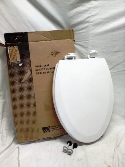 White Oblong 18" Toilet Seat