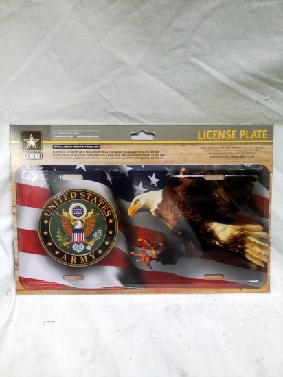License Plate "United States Army" New Item in Package