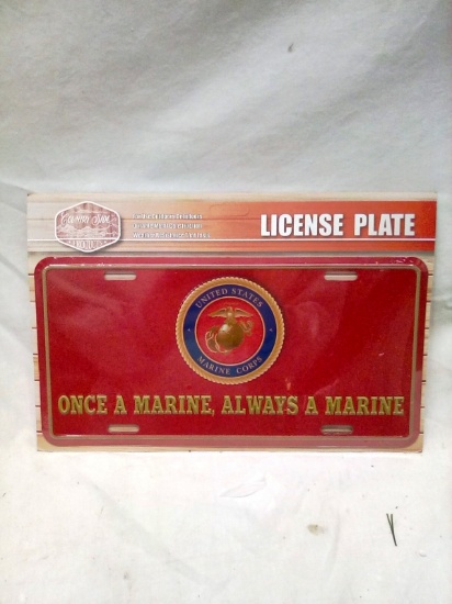 License Plate "United States Marines" New Item in Package