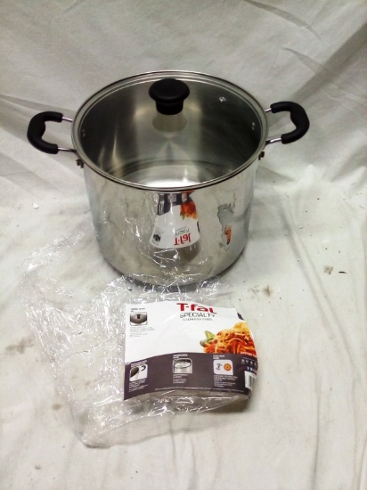 T-Fal Stainless Steel 12 Qt Stock Pot with vented Glass Lid