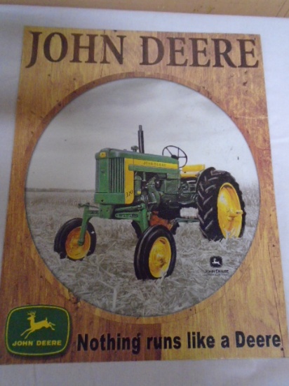 John Deere Tractor Metal Sign