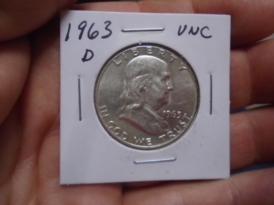 1963 D-Mint Franklin Half Dollar