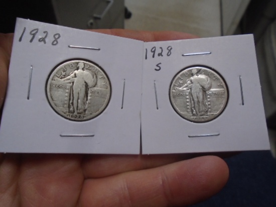 1928 S-Mint and 1928 Standing Liberty Quarters