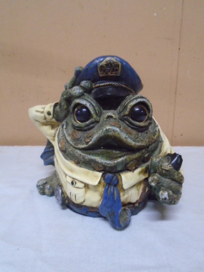 Policeman Frog Statue
