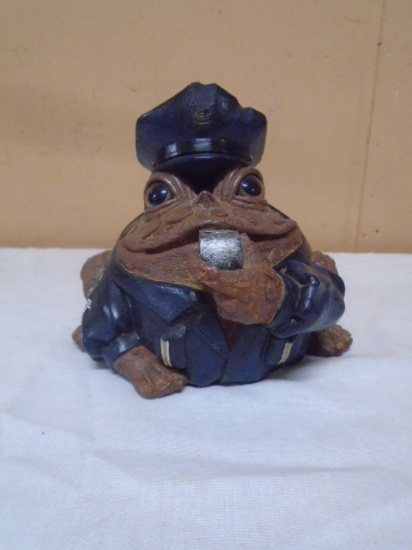 Policeman Frog Statue