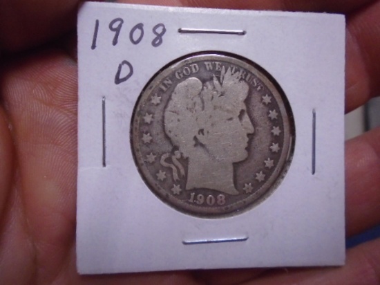 1908 D-Mint Barber Half Dollar