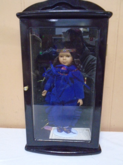 Beautiful Ashley Belle Porcelain Doll in Display Case