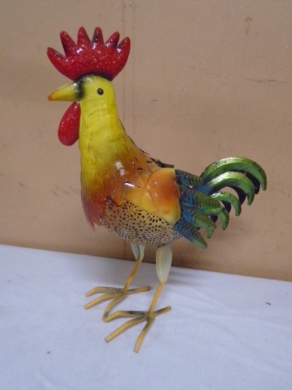 Metal Art Solar Powered Chicken