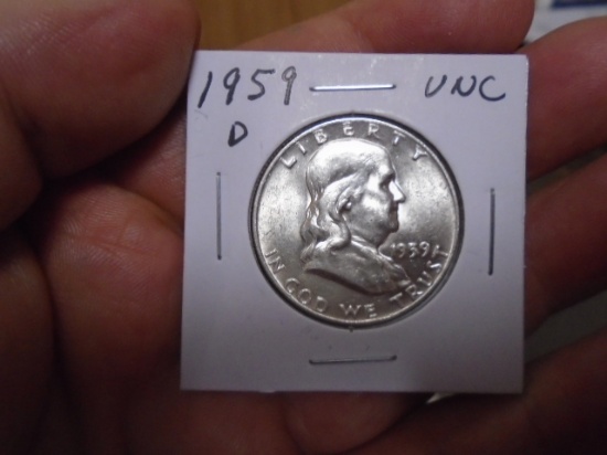 1959 D-Mint Franklin Half Dollar