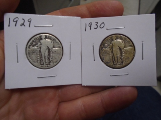 1929 and 1930 Standing Liberty Quaarters