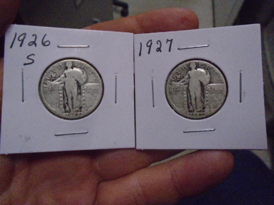 1926 S-Mint and 1927 Standing Liberty Quarters