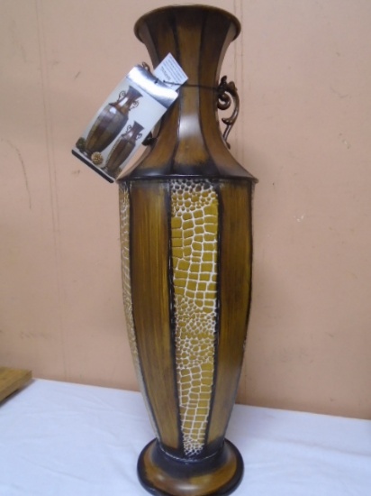 Elegant Expressions Large Metal Art Vase