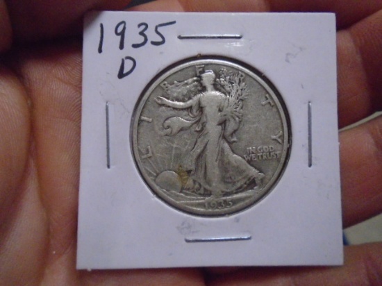 1935 D-Mint Walking Liberty Half Dollar