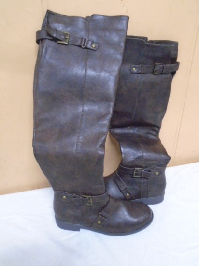 Brand New Pair of Ladies Teaghan Brown Leather Boots