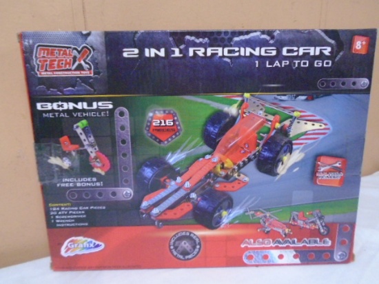 Metal Tech 2-in-1 Racing Car Metal Construction Toy
