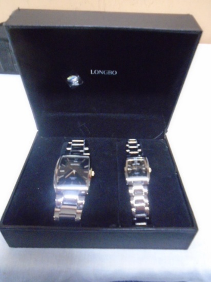 Set of Men's & Women's Longbo Wristwatches