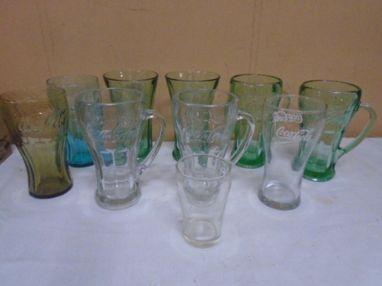 Large Group of Assorted Coca-Cola Glasses & Mugs