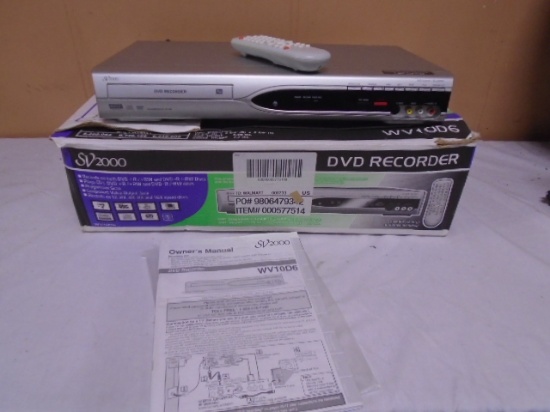 SV2000 DVD Player/ Recorder