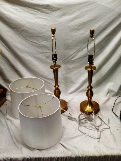 Pair of 24" Tall Table Lamps