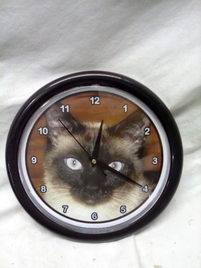 10" Diameter Kitty Wall Clock