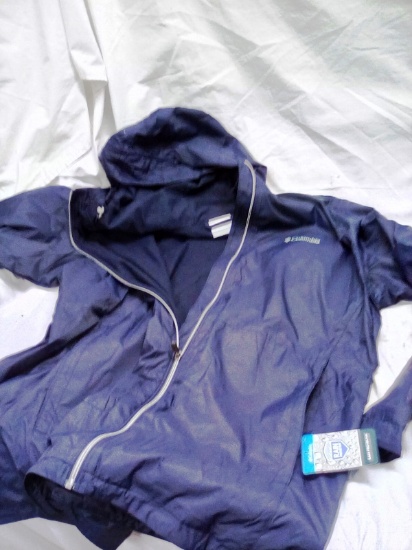 Ladies Size 2XL Columbia Lined Hooded Zip Up Rain Jacket