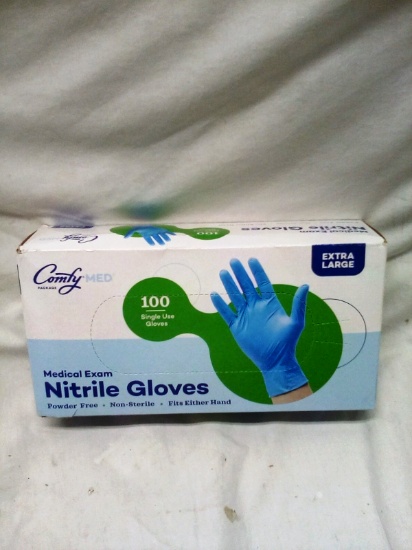 Comfy Med Nitrile Gloves 100 Extra Larges