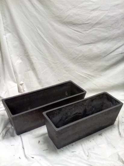 Qty: 2, Planter Boxes 7.5"x 19.5"x 6.5" and 6.25"x 17.75"x 6.5"