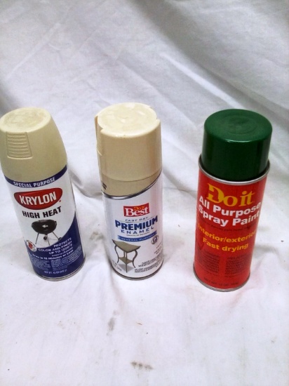 Three Cans of Misc. Spray Paints