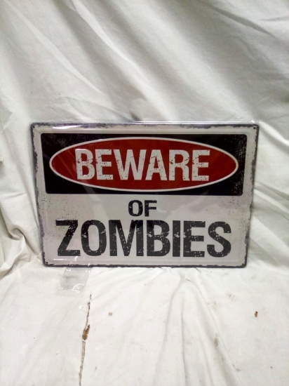 12"x17" Metal Sign "Zombies"
