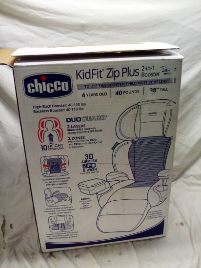 Chicco Kid Fit Zip Plus 2-in-1 10 Position Car Booster Seat