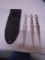3pc Set of Tiger Throwing Knives w/ Sheave