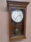 Loricron Oak Wall Clock w/ Beveled Glass Door