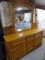 Beautiful Broyhill Solid Wood 7 Drawer Dresser w/ Door & Mirror